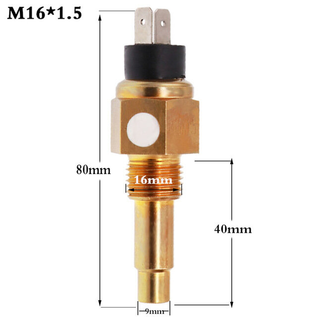 Boat marine car water temperature sensor sender 3/8"-18 npt thread 40-120 celsius yacht meter sensors alarm temp 96℃