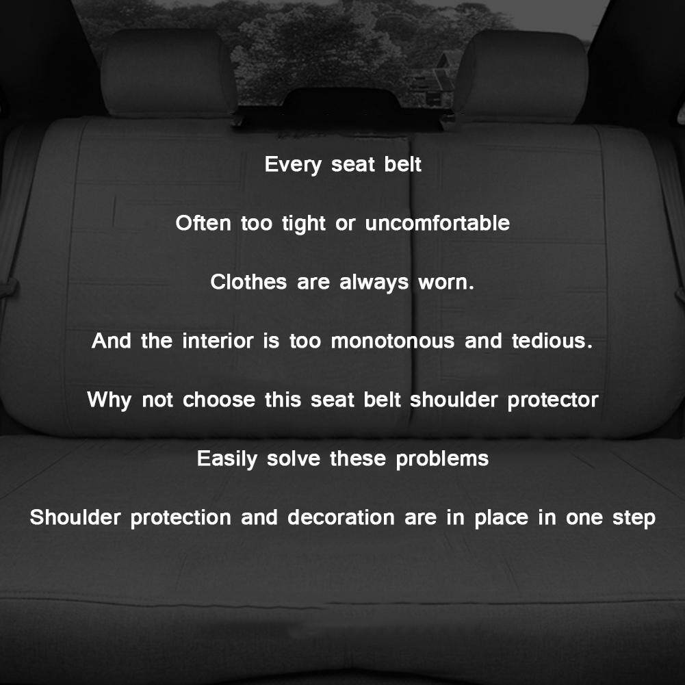1 Pair Car Safety Seat Belt Soft Comfort Shoulder Protection Pad Cover Accessory