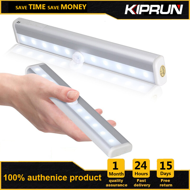 [Ready stock] KIPRUN LED Light Motion Sensor Lights DIY Night Lamp Easily Stick On Anywhere Night Light Cordless Stairs Step Closet Light Bar, 1PC