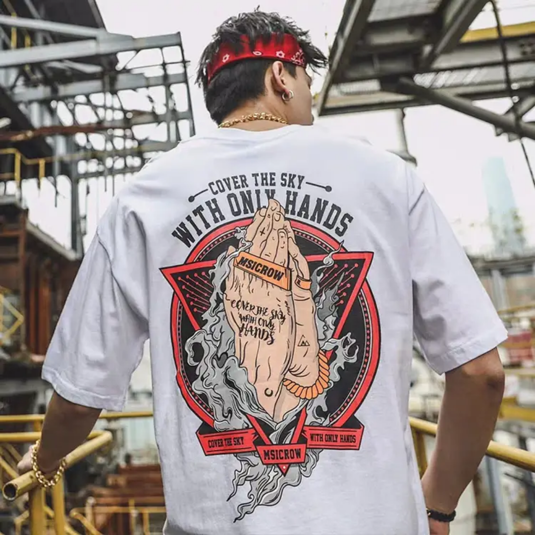 Buddha hand t-shirt Fashion Printing 