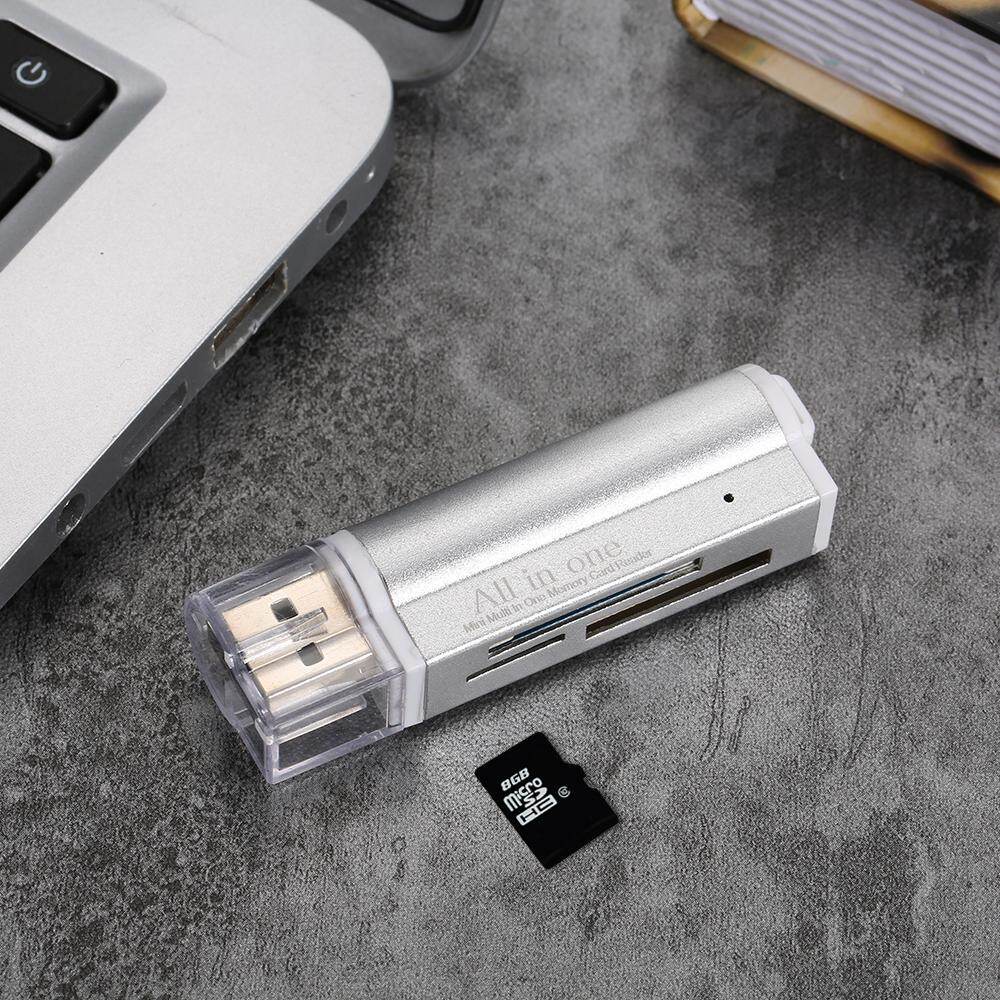 Đầu Đọc Thẻ Nhớ Mini Di Động VAORLO, Đầu Đọc Thẻ Nhớ USB 2.0 Đa Năng Cho Micro SD/TF M2 MMC SDHC MS