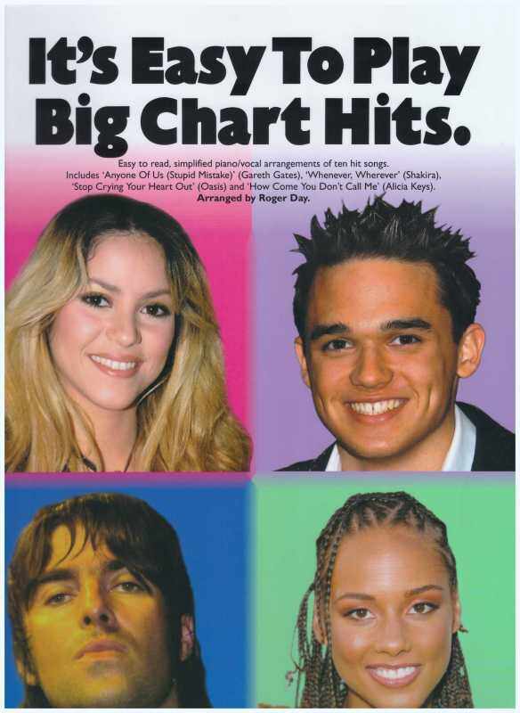 Its Easy To Play Bog Chart Hits / Pop Song Book / Piano Book / Vocal Book / Voice Book Malaysia