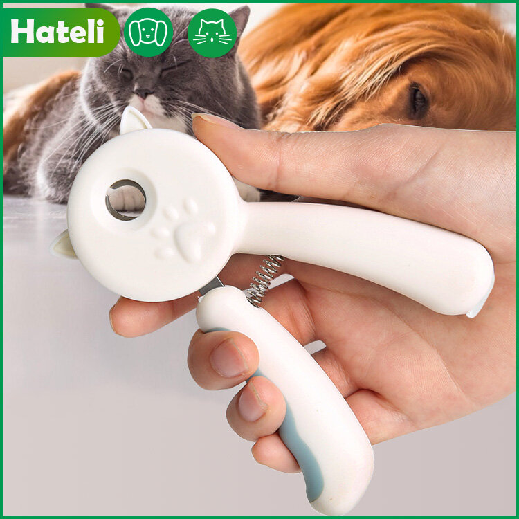 【HATELI】Pet Nail Clippers for Dogs and Cats Splash-proof Pet Nail Clippers with Files Pet Paw Care Tool