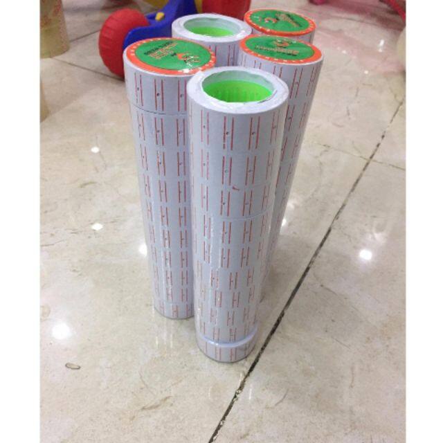 Giấy bấm giá - Giấy dán giá trắng 10 cuộn/cây