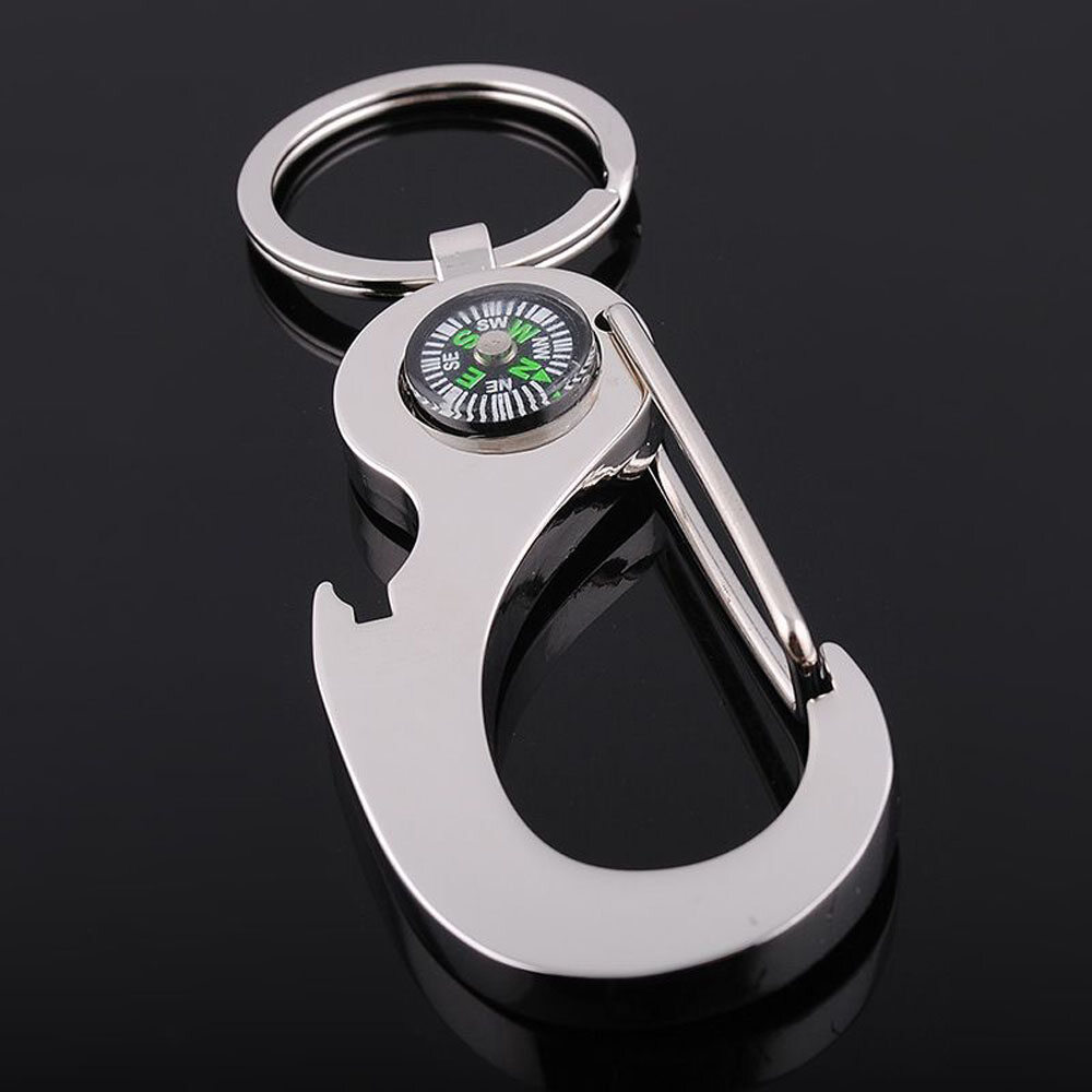 Cute 1PC Multi-function Interior Accessories Compass Car Accessories Car-styling Car Keychain Opener Key Rings Keyfob