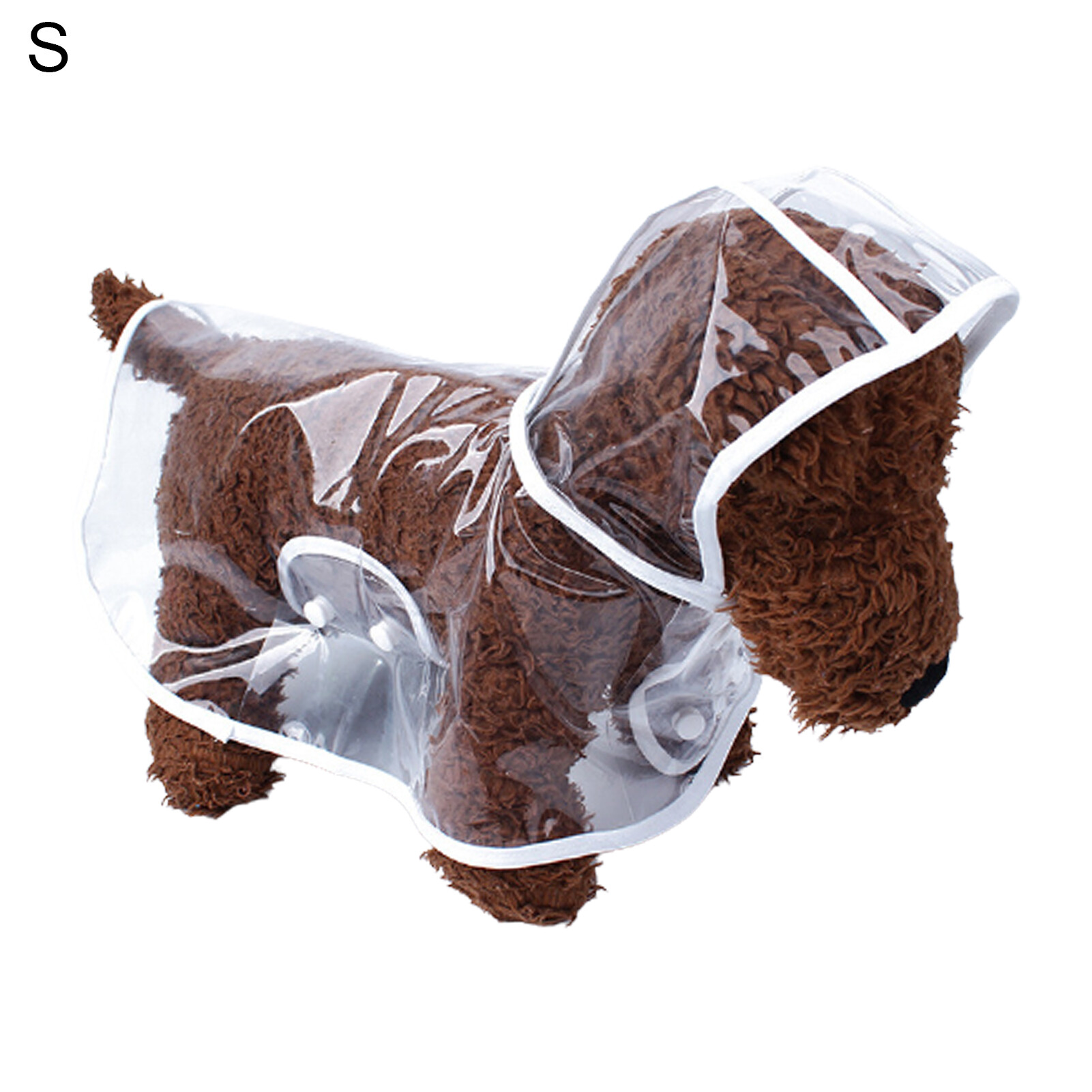 Huanhuang®pet áo mưa, quần áo thú cưng dễ mặc dễ thương bằng nhựa co giãn chống cắn cho chó con