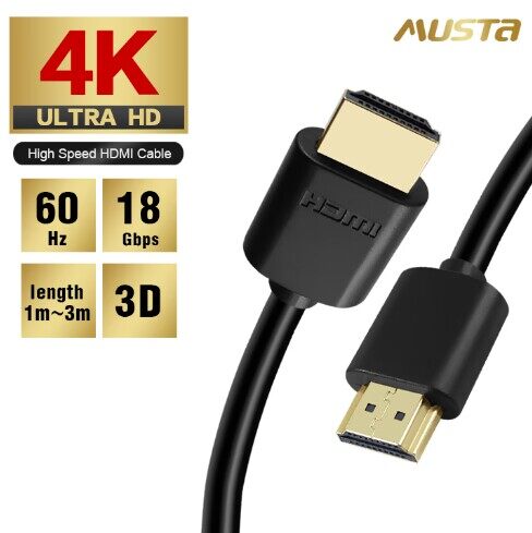 Musta 2.0 Tốc Độ Cao Cáp (1/1.5/2/3M) 18Gbps 4K 3D 1080P HDMI Cáp