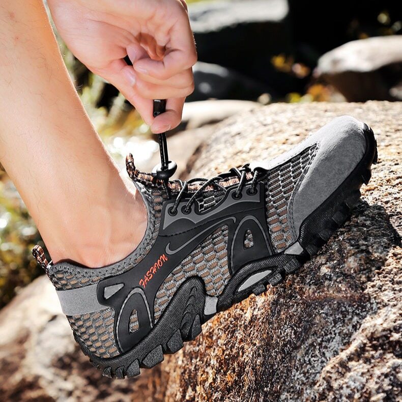 Champ shoes Store【Free Shipping Miễn phí vận chuyển】 Giày Đi Bộ Đường Dài, Men Của Non-Slip Thể Thao Chịu Mài Mòn Giày, Xăng Đan Lưới Thoáng Khí Ngoài Trời