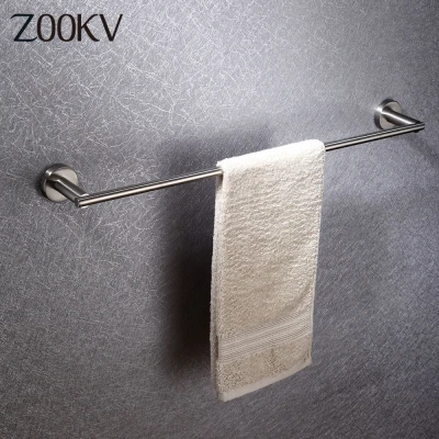 ZOOKV Bathroom Lavatory Stainless Steel Single Towel Bar Rail Rack Holder Wall Mounted GO11