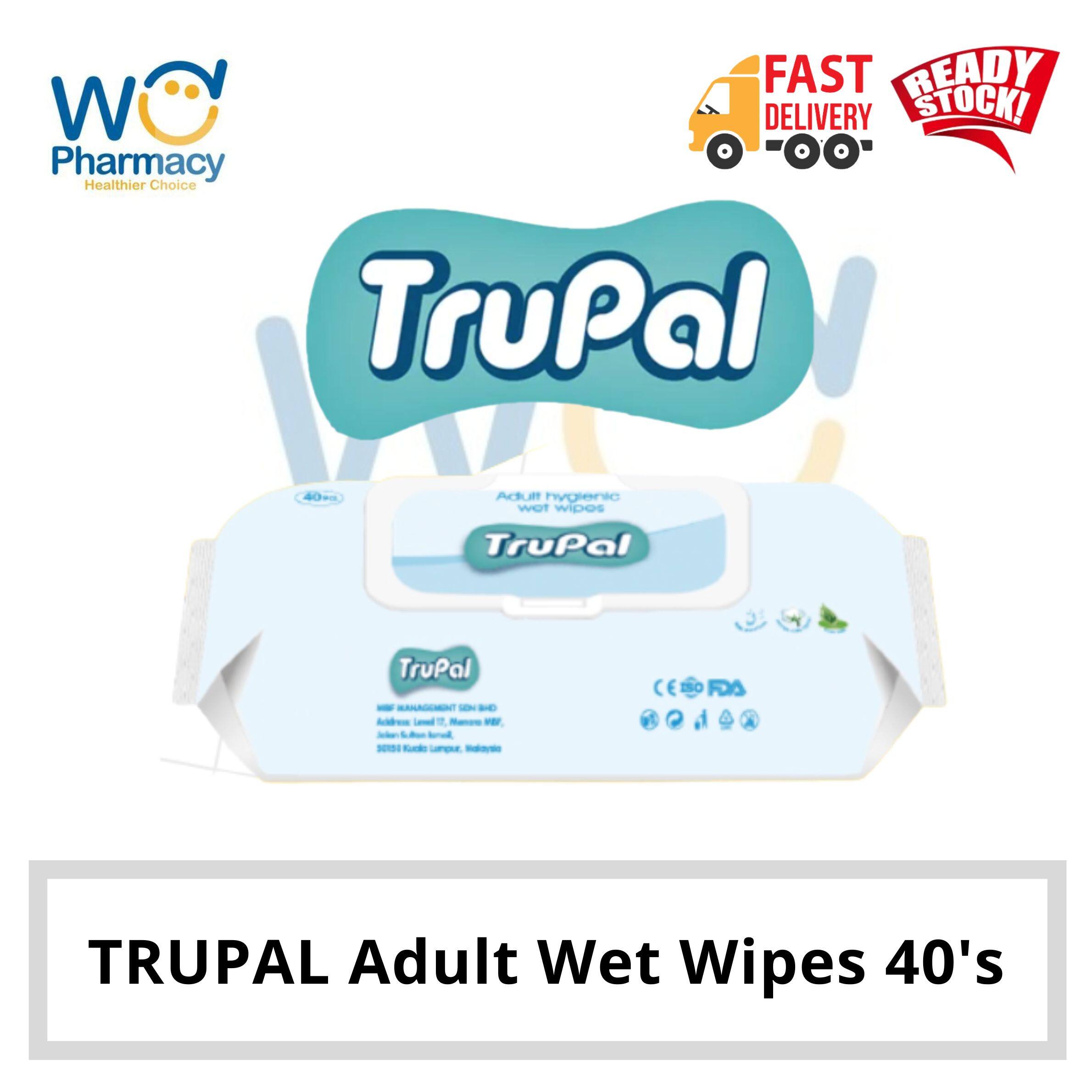 TRUPAL Adult Wet Wipes 40's Lazada