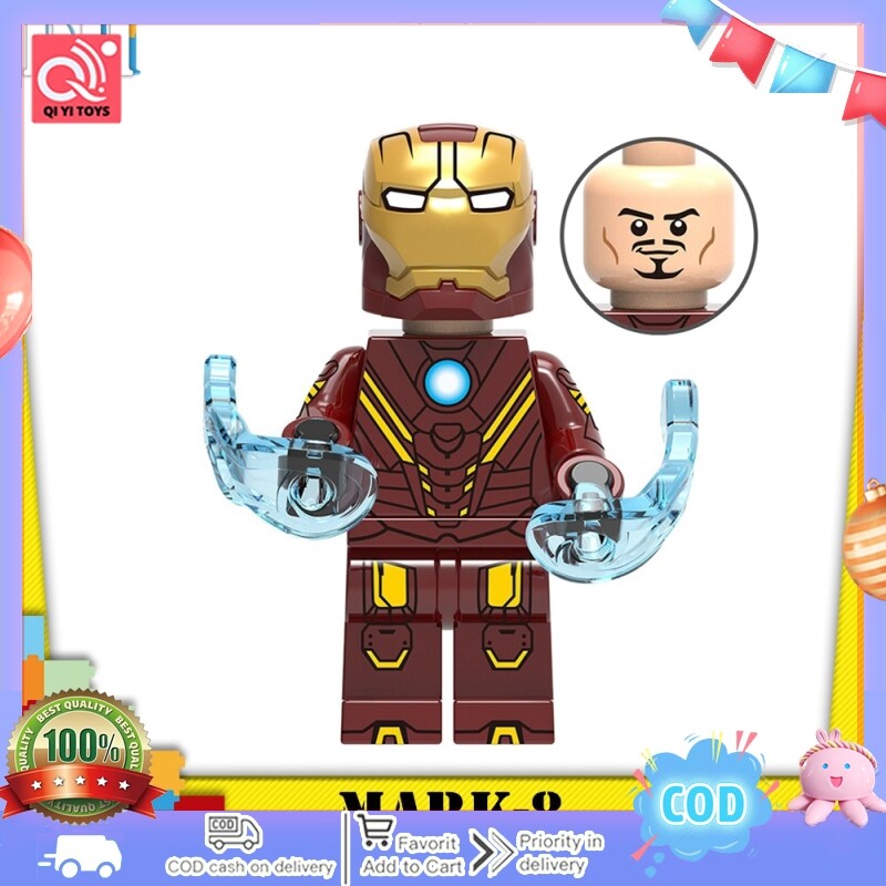 1 Day Send!!2023New!!TheAvengers All Iron Man Mark85 War machin Quantum armor Minifigures Lego Compatible Building Blocks