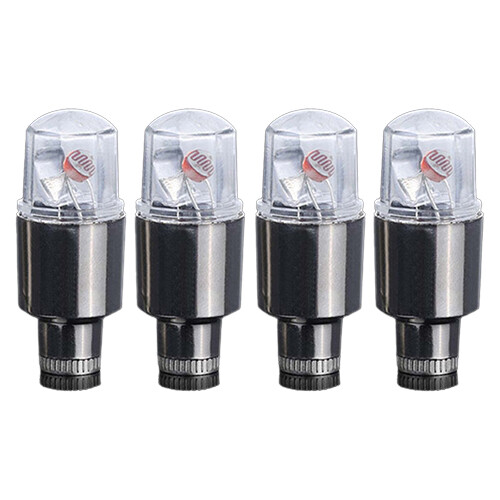 4 Pcs Bike Car Motorcycle Wheel Tire Tyre Valve Cap Spoke LED Flash Light Lamp
