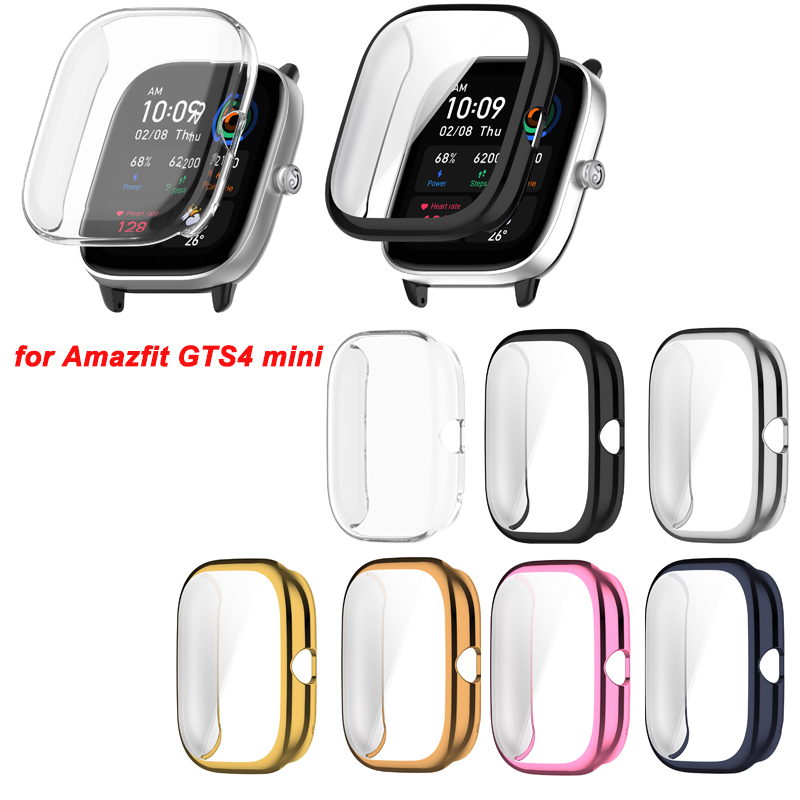 TPU mạ điện trường hợp bìa bảo vệ cho Huami AMAZFIT gts4 Mini Smartwatch bảo vệ Thanh hãm xung