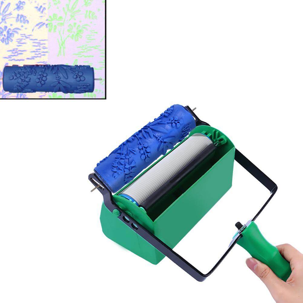 [HOSPORT] DIY Rubber Roller Embossed Paint Roller Sleeve Wall Texture Stencil Brush