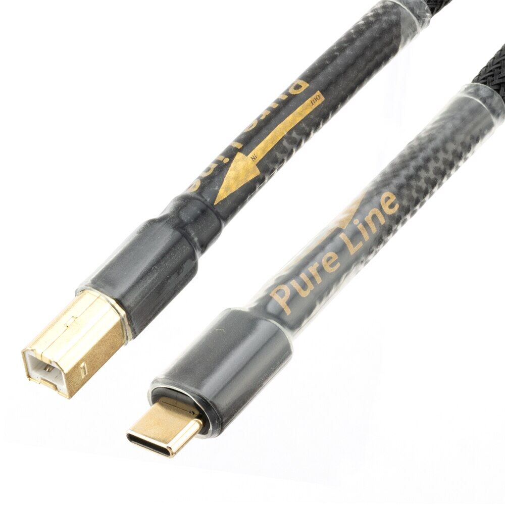 【Pureline】Canare L-4E6S cáp bộ giải mã USB DAC Hifi Cáp âm thanh kỹ thuật số dữ liệu Cáp Stereo USB B sang loại C 6N cho điện thoại Di động Cáp OTG DAC