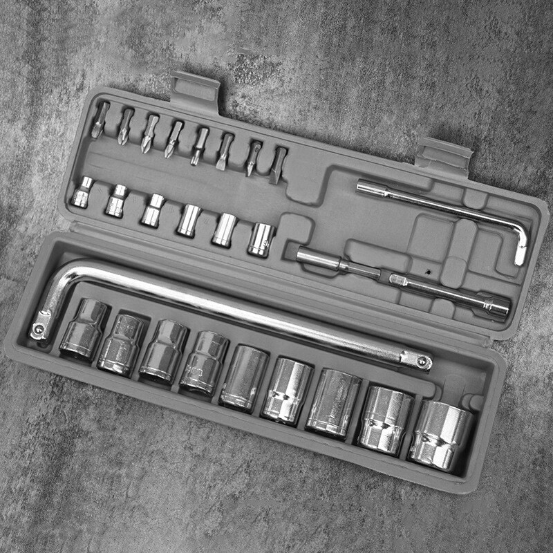 27PCS/Box Socket Wrench Set Box Socket Set Hand Tools Ratchet Socket