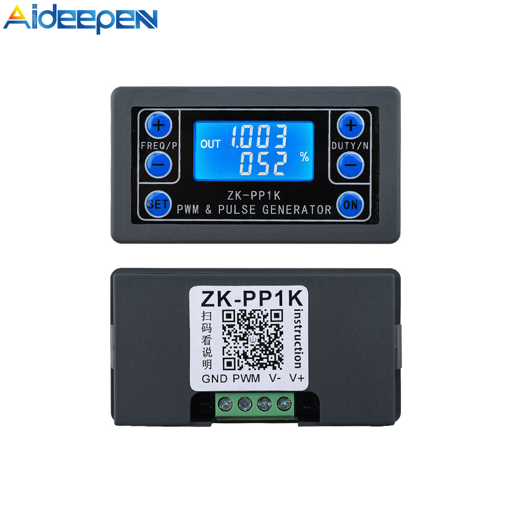 Aideepen ZK-PP1K ZK-PP2K PWM Pulse Frequency Duty Cycle Adjustable Module Square Wave Rectangular Wave Signal Function Generator for Arduino DIY PWM Signal Generator Module