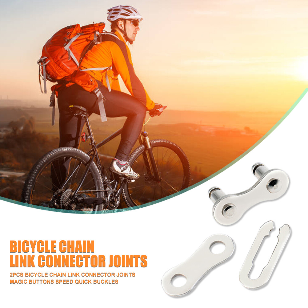 2pcs Bicycle Chain Link Connector Joints Magic Buttons Speed Quick Buckles