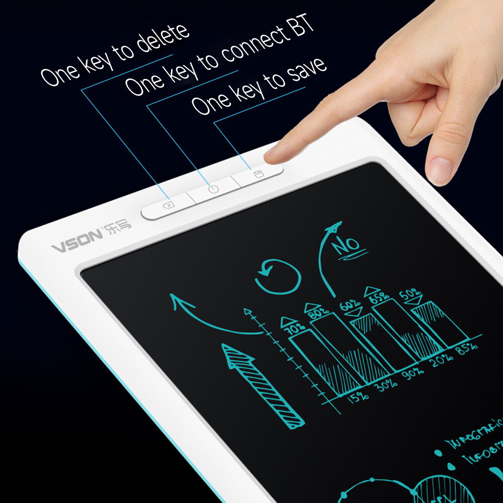 KKmoon VSON Smart Graphics Tablet Digital Drawing Tablet 8192 Levels Pressure Sensitivity Synchronous Notes Transmission White