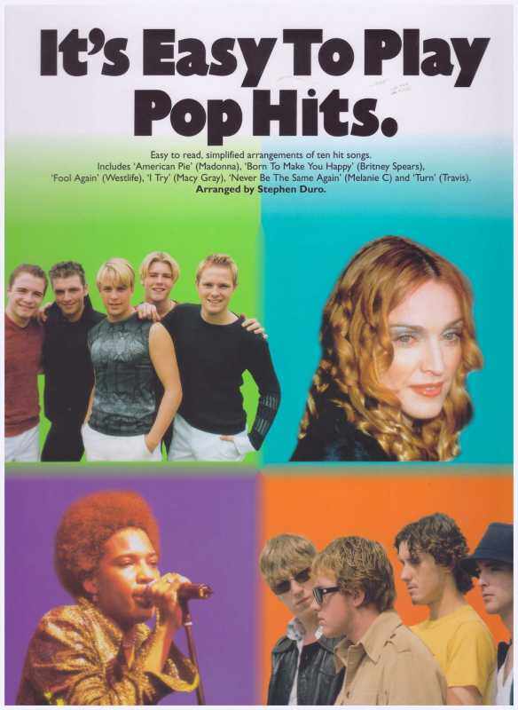 Its Easy To Play Pop Hits / Pop Song Book / Piano Book / Vocal Book / Voice Book Malaysia