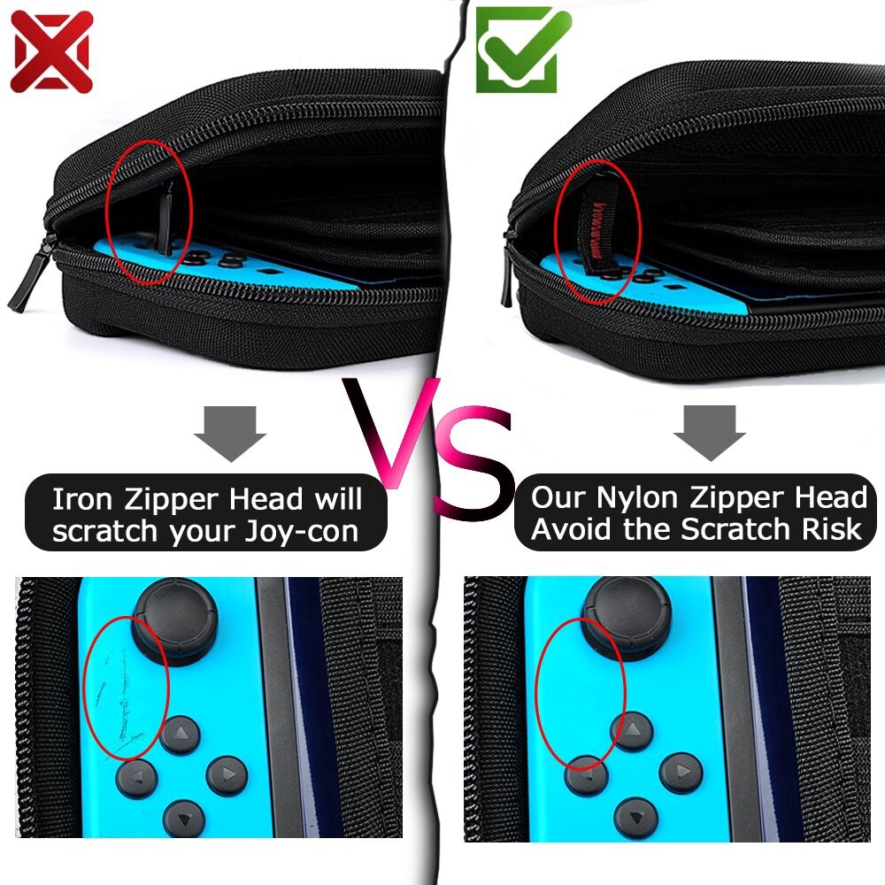 Hộp Đựng Nintendo Switch & Switch Oled, Hộp Đựng 20 Trò Chơi Vỏ Cứng Bảo Vệ Hộp Đựng Du Lịch