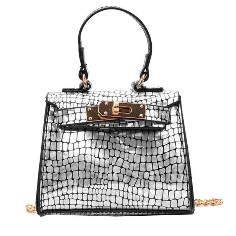 Fashionhead Children Girl Fashion Crocodile Print Faux Leather Tote Crossbody Shoulder Bag