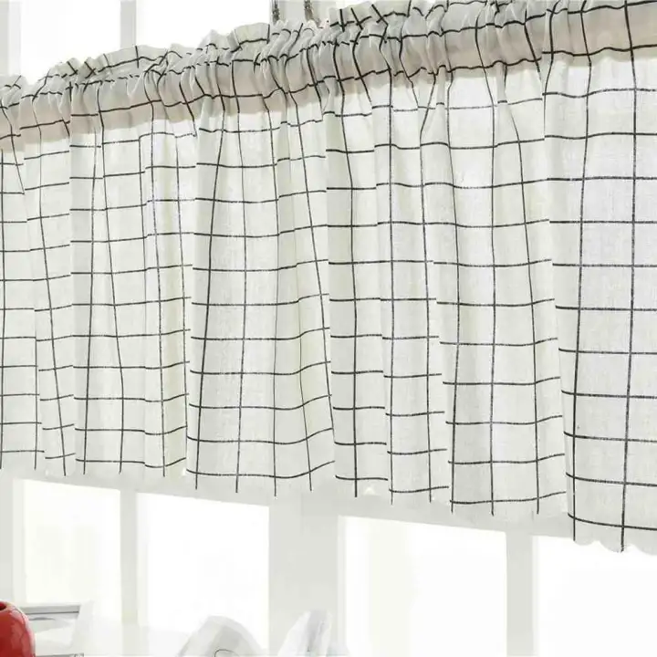 Betes 150 45cm Short Curtains For Kitchen Balcony Soild Voile