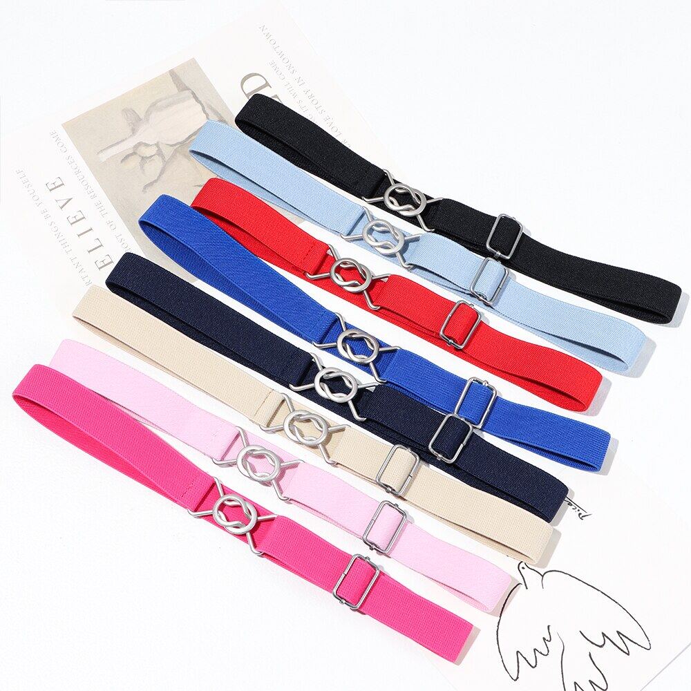 Gelante Children's Canvas Elastic Fabric Woven Stretch Braided Belts