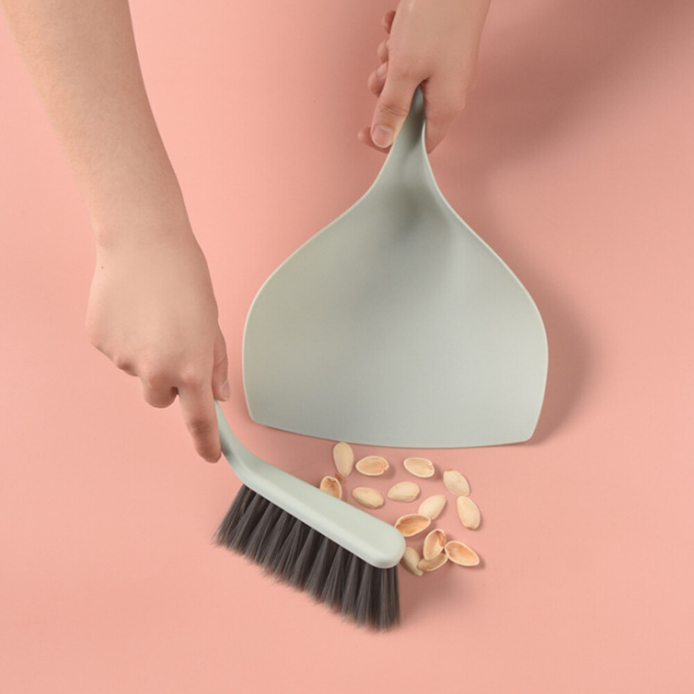 Mini Cleaning Brush Small Broom Dustpan Set Home Office Desktop Garbage Sweeper