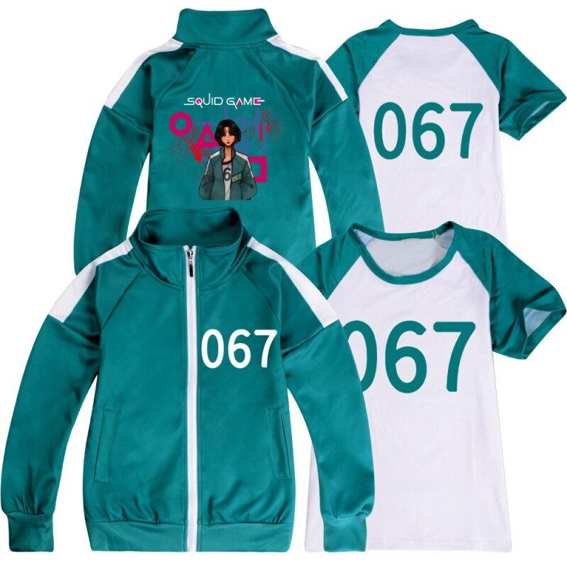 Squid Game Costume Kids Squid ปลาหมึกเกมเครื่องแต่งกายเด็กคอสเพลย์ชุด