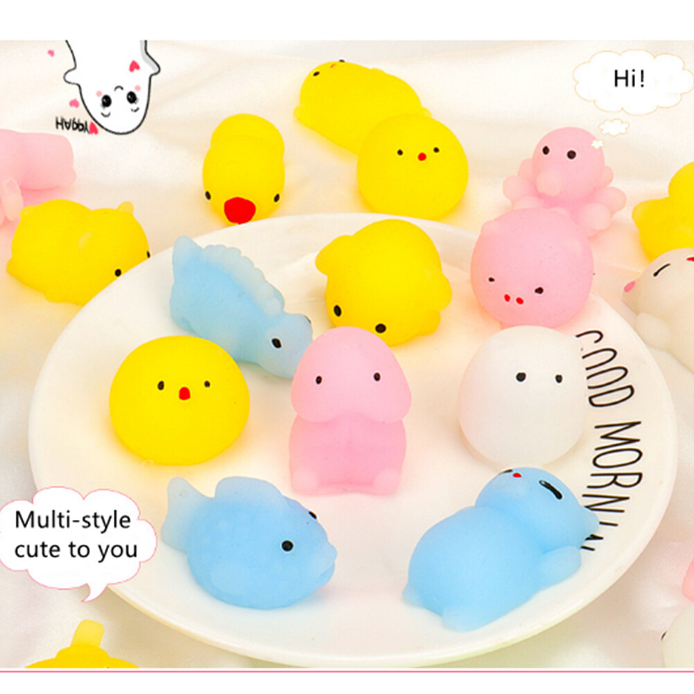 Random Style Cute Animal Dumplings Toy, Cute Colored Squishy Squeeze Ball Anxiety Relief Anti Stress Props, For Childre ADHD