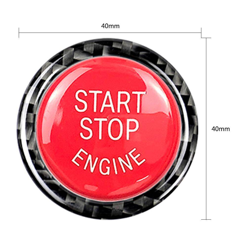 For BMW E90 E91 E92 E93 320i Car Engine Start Stop Button Replace Cover Trim Sticker Carbon Fiber Switch Car Styling Accessories