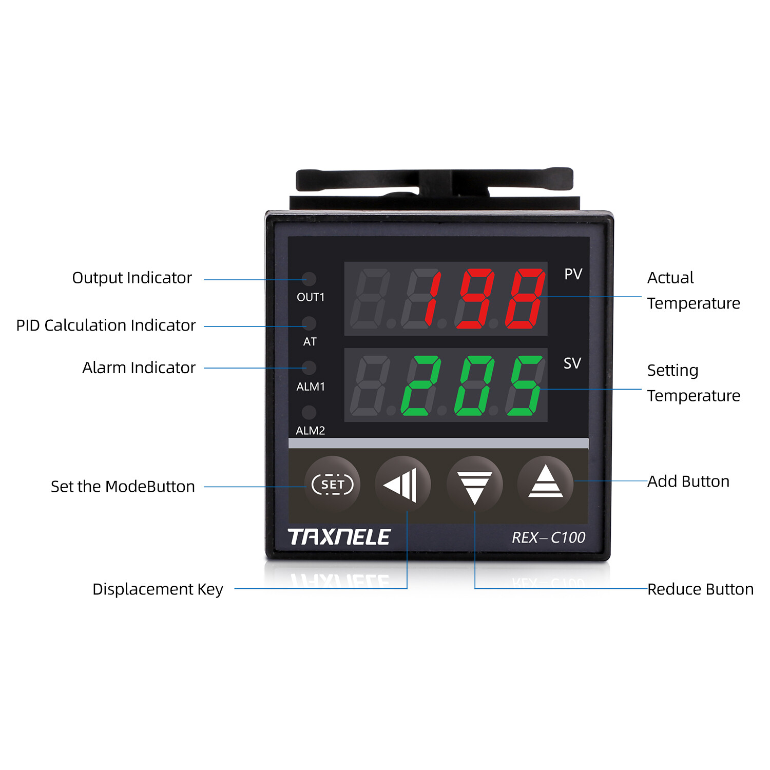 PID kỹ thuật số thông minh công nghiệp Bộ điều khiển nhiệt độ Rex-C100 C400 C700 Rex-C900 phổ đầu vào SSR đầu ra rơle nhiệt