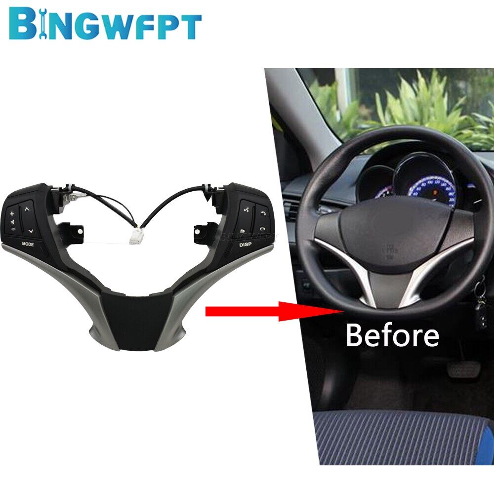 Bingwfpt cho TOYOTA YARIS VIOS 2013-2020 đa chức năng bánh lái kết hợp công tắc điều khiển