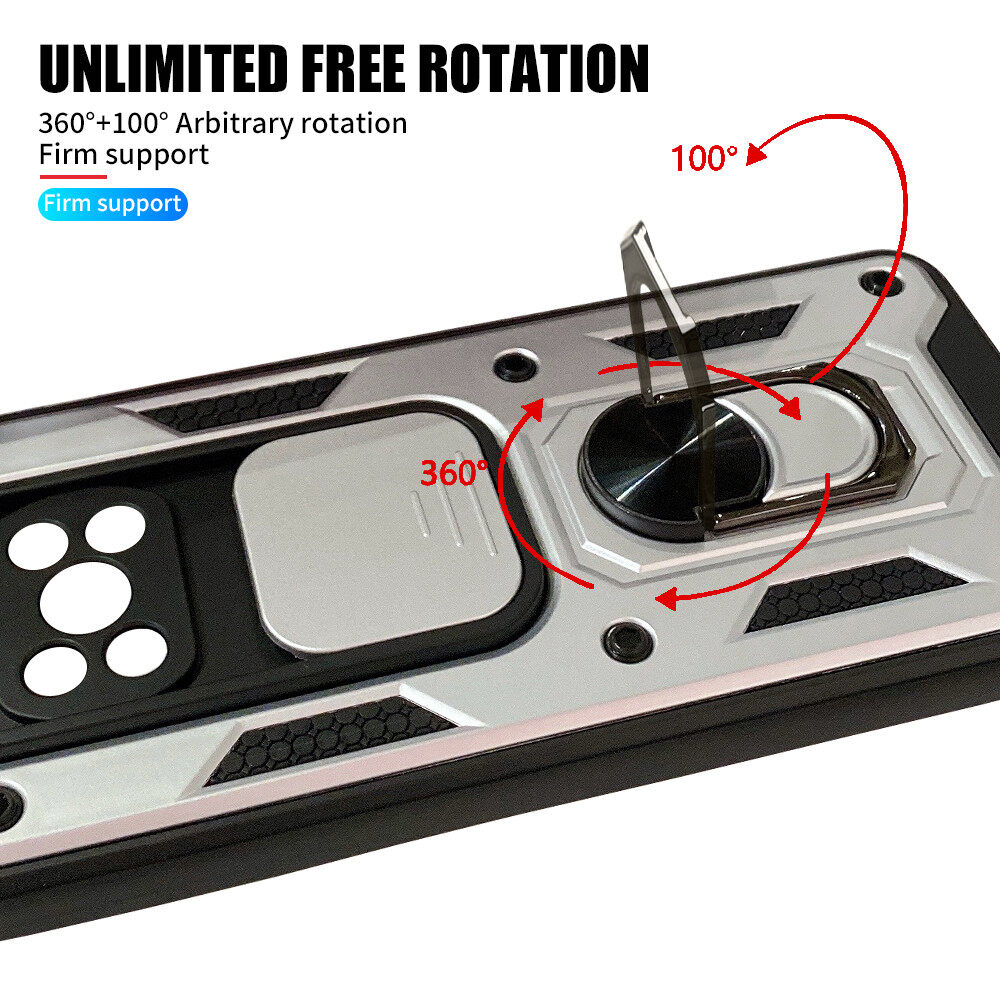 For Xiaomi Poco X3 Pro Ring Stand Push Pull Camera Protect Case For Xiaomi Poco X3 NFC Car Magnetic Stand Ring Armor Shockproof Coque For xiaomi poco x3 x3 pro x3 nfc x3pro x3nfc Push Pull Camera Case