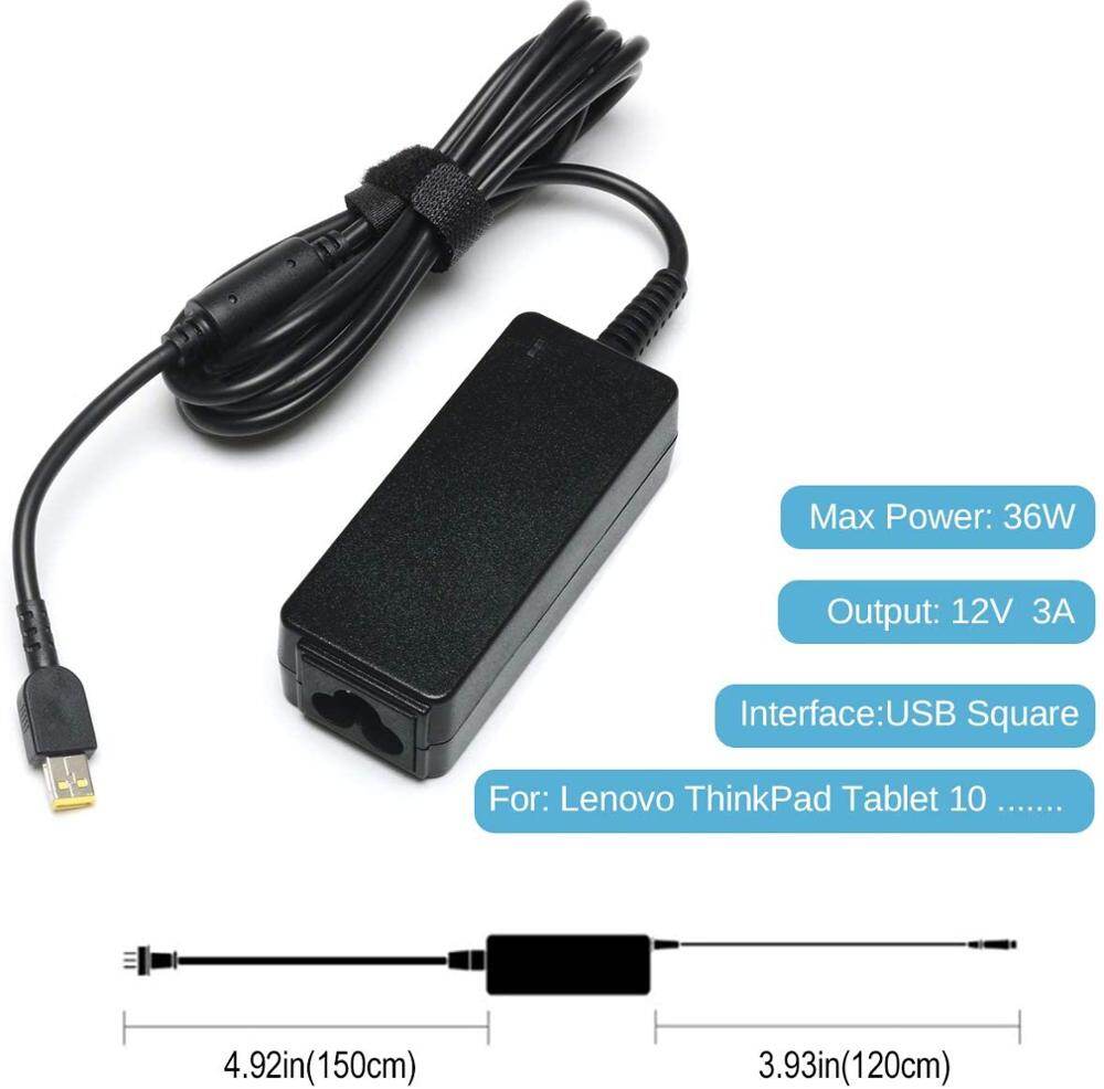 New 12v 3a 36w ac adapter charger for lenovo thinkpad tablet 10 series helix 1 2
