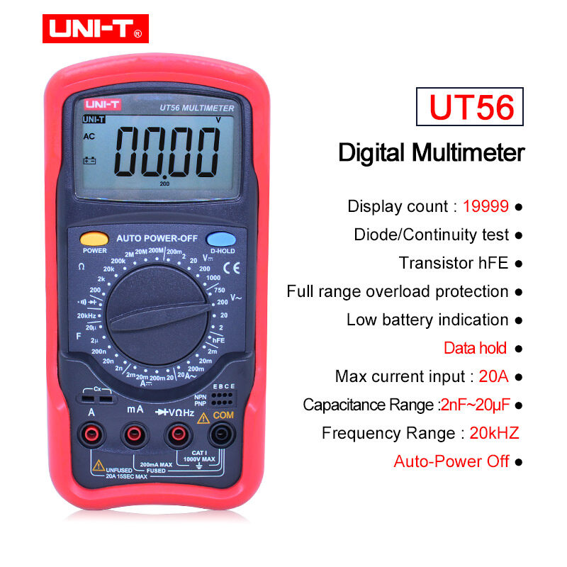UNIT UT55 Universal Digital Multimeter UNI T 1000V AC DC DMM Electric