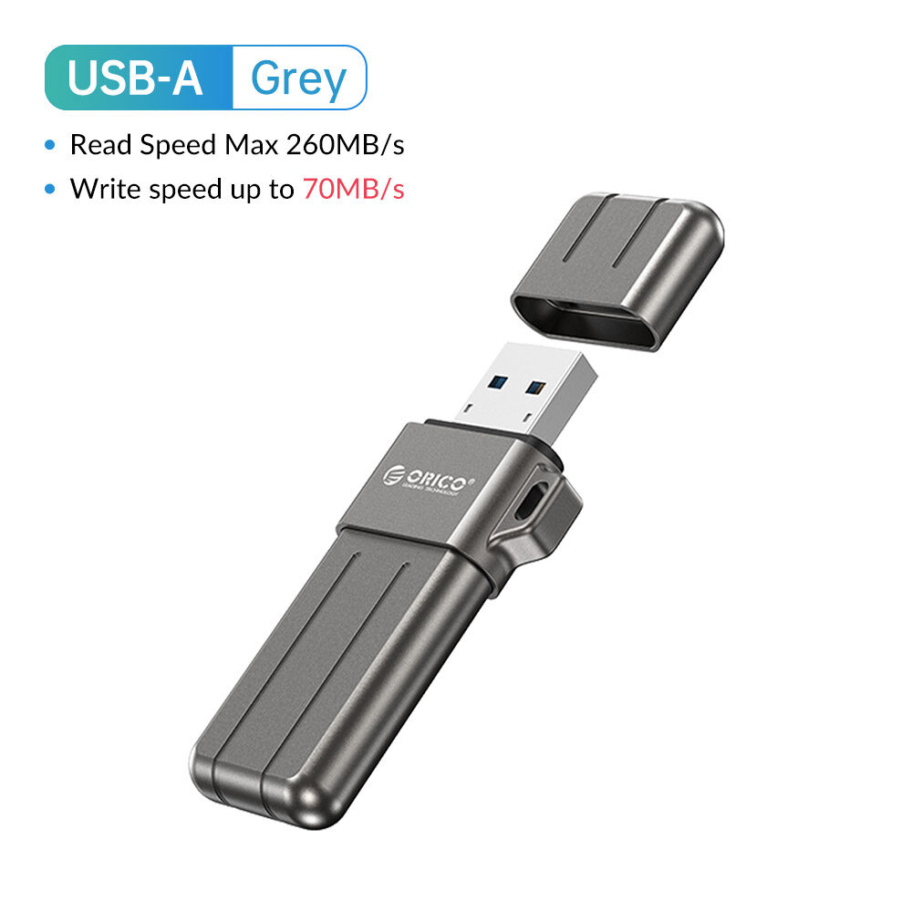 Orico usb 3.0 flash drive 64gb, memory stick 64gb 260 mb/s thumb drive with keychain usb flash drive metal usb drive