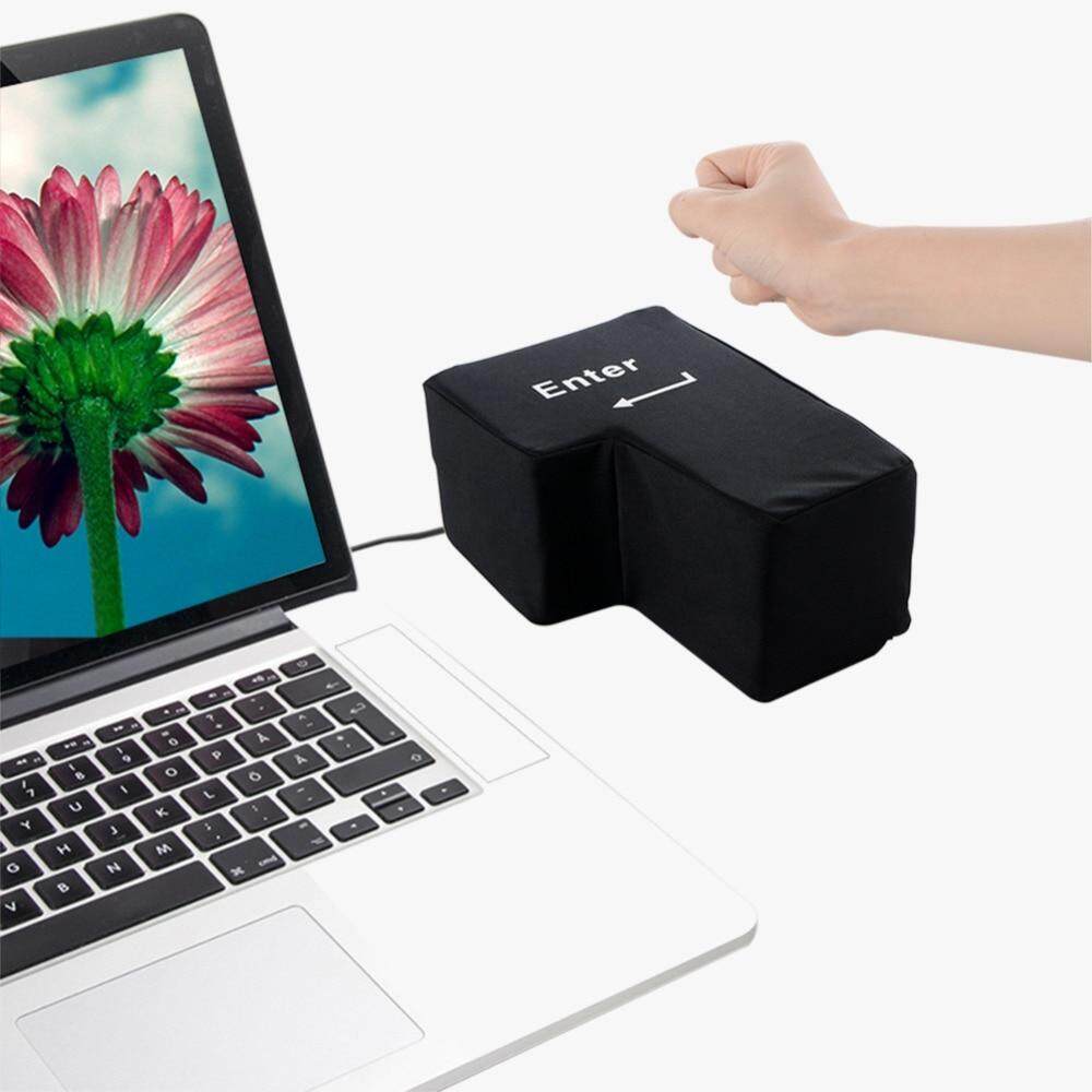 Lambat Rising Besar USB Bantal Tombol Enter Anti Stres Tombol Bantal USB Supersized Bisa Dipecahkan Office Home Komputer Laptop Baru Vent Mainan