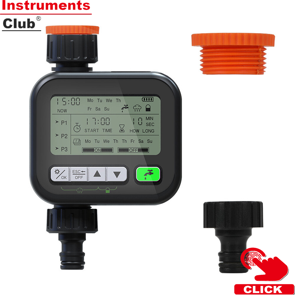 Gardening Irrigation Timer Automatic Watering Device Garden Balcony Rain Sensing Control Intelligent Irrigation System Controller 3 Program Setting with Child Lock
