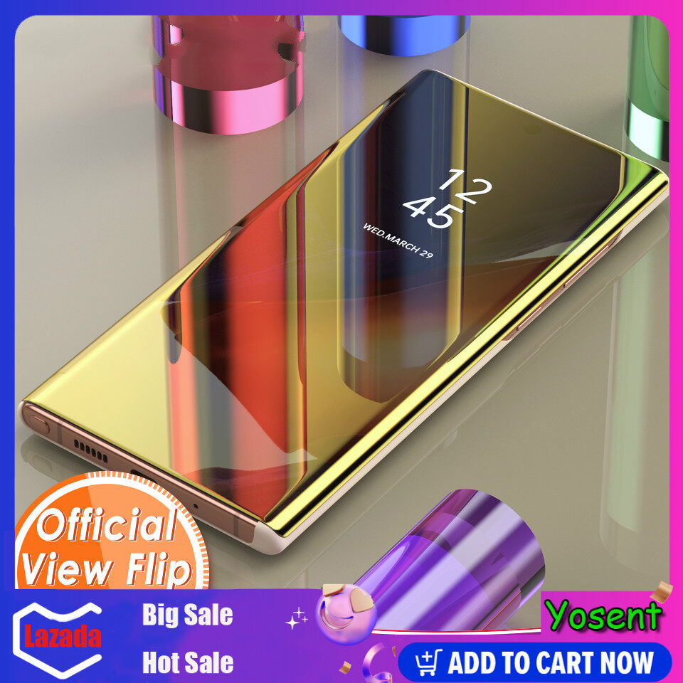 Smart Flip Protection Cover for Samsung Galaxy Note 20 Ultra Note20 Plus Pro Mirror Full Phone Case Shells Fundas Coque Capa New