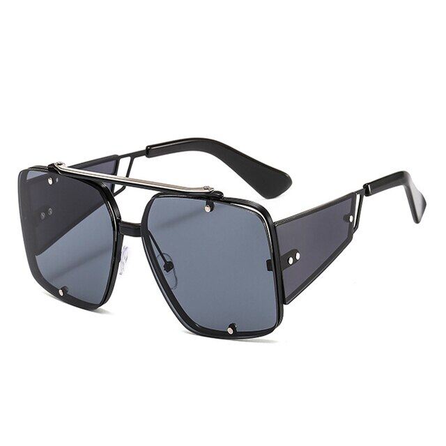Brand Design Rice Nail Big Frame Sunglasses For Women Men Fashion Vintage Male Ladies Driving Beach Gradient Sun Glasses Eyewear