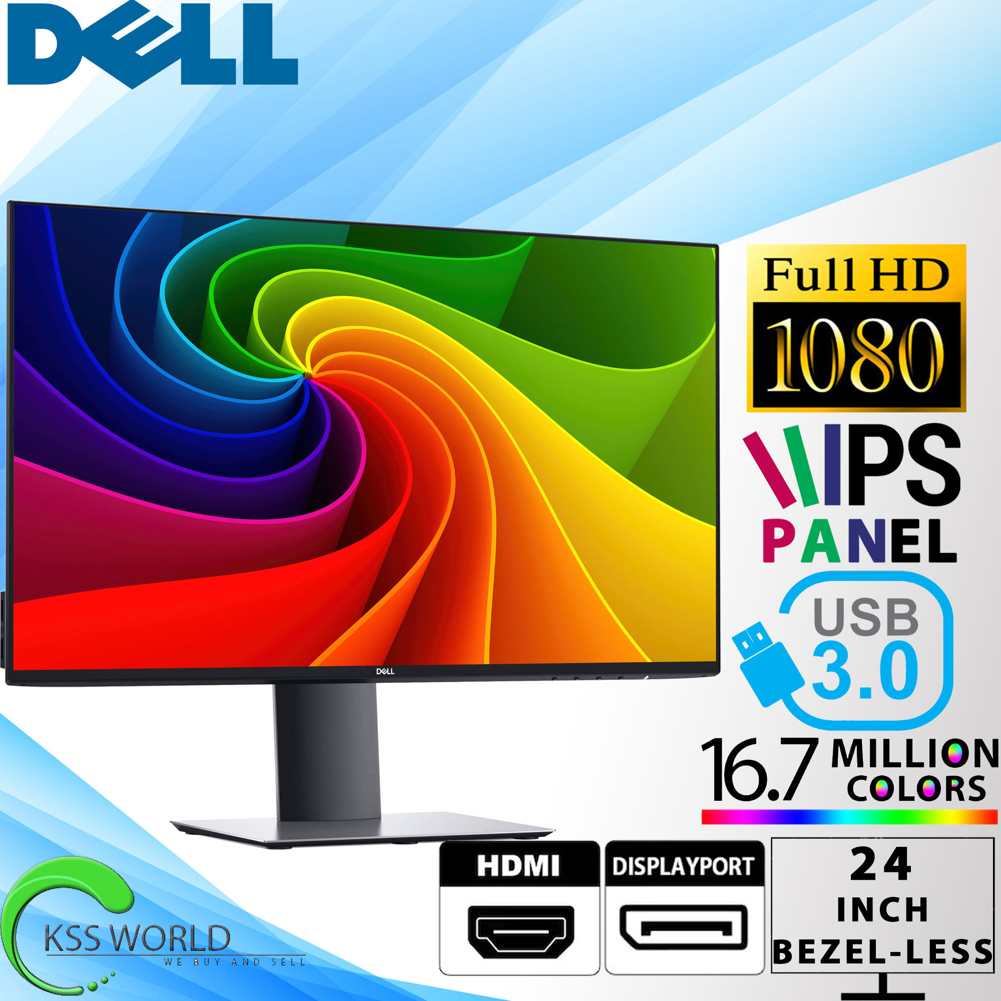 Dell U2417H 24インチ液晶モニター HDMI フルHD