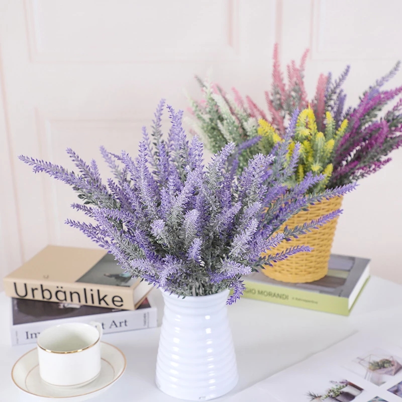 【88HomeStore】 Romantic Provence decorative lavender Artificial silk flower flowers decorative grain simulation of aquatic plants