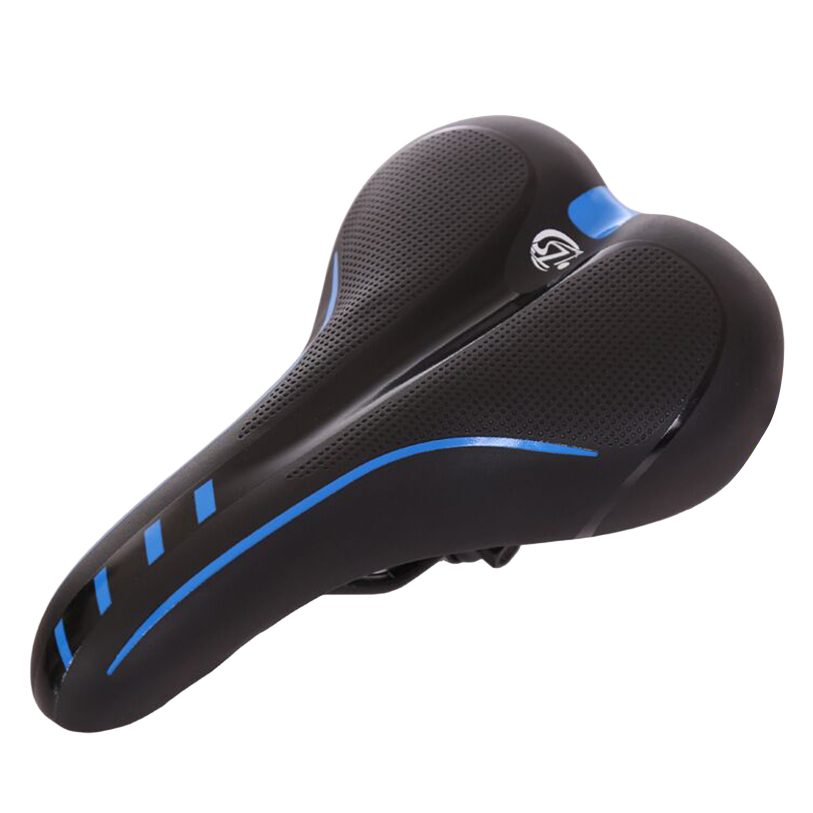 Ghxdryuru Bicycle Saddle Soft Comfortable Shock Absorption Ergonomic Curved Seat Hip Protection Waterproof Faux Leather Bike Seat Cushion Bike Accessories