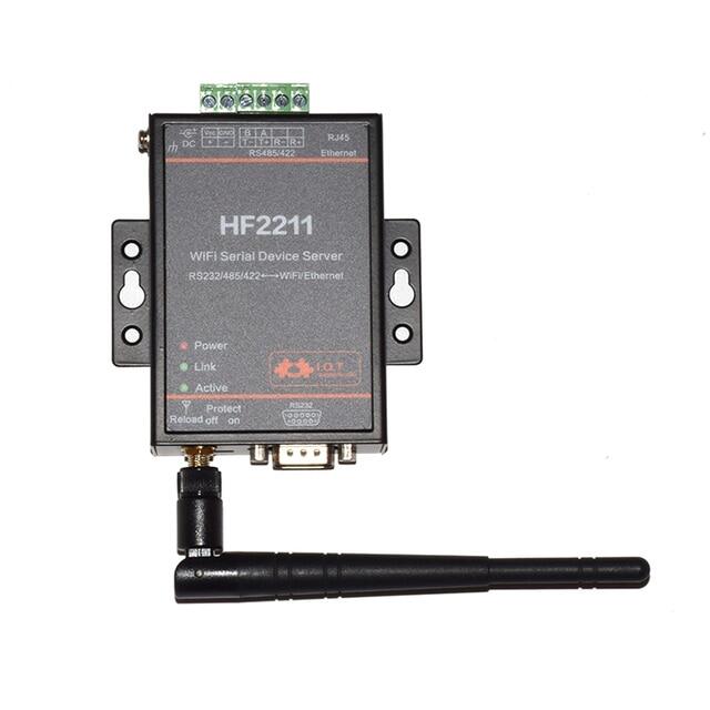 Hf2211 hf2211a serial port server rs232 rs422 rs485 to wifi ethernet converter iot device