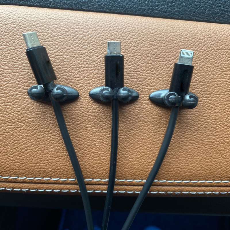 Car Self-adhesive Wire and Cable Holder Multi-function Holder Car Charging Data Cable Buckle Headphone Wire Clip