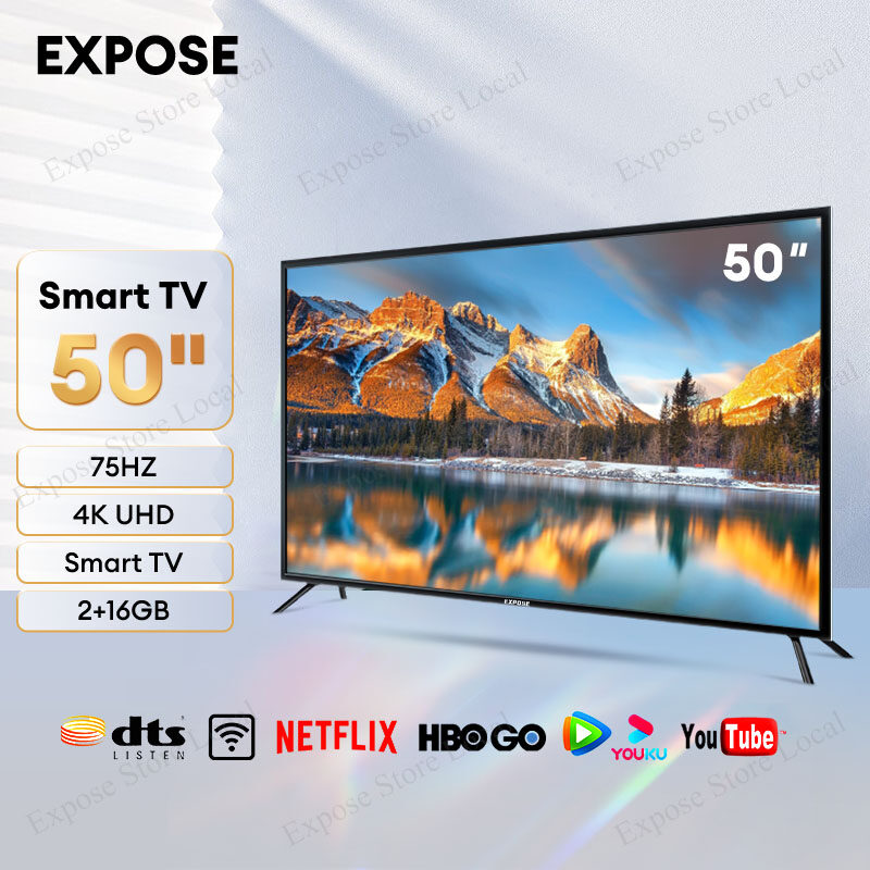 Smart TV 50 inch Android 12.0 4K TV Android TV EXPOSE LED Television 43 ...