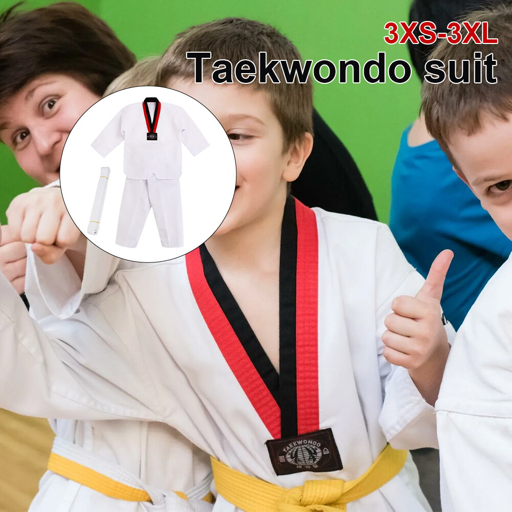 Jpk【bán Chạy】quần Áo Taekwondo Dobok 100-190Cm Bộ Đồ Karate Cho Người Lớn Trẻ Em Đồng Phục Taekwondo Quần Áo Karate...