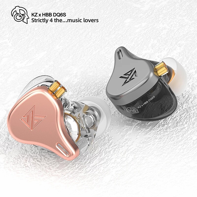 Tai Nghe Nhét Tai Có Dây KZ × HBB DQ6S Tai Nghe Kim Loại Bass Tai Nghe Màn Hình Âm Nhạc HiFi ZEX PRO EDX PRO ZSX ZAX Zaas MT1 ZS10PRO T3